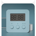 Miniatyrbillede 3 af 4: Display køkkentimer - Madlavningstimere til køkkenlærere Studerende Spil Børn Møder - Digital timer Magnetisk bagside Høj alarm (Blå)