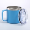 Miniatyrbilde 3 av 4: Kaffe Kopp, 12oz Kaffe Kopp Melk Kopp 304 Rustfritt Stål Fôr for Familie Utendørs Camping (Mørk Blå)