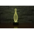 Miniatyrbillede 4 af 8: WJ 3D Bowling fjernbetjening 16 farver natlys illusion akryl LED bordlampe sengelampe til børn soveværelse skrivebord dekoration fødselsdag gaver legetøj til børn