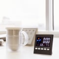 Miniatyrbild 2 av 5: Multifunktionell digital färgglad LCD-termometer hygrometer klocka larm snooze-funktion kalender