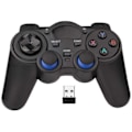 Miniatyrbilde 1 av 5: USB Trådløs Spillkontroll Gamepad for PC/Bærbar datamaskin (Windows XP/7/8/10) & PS3 & Android & Steam - [Svart]
