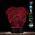 Miniatyrbillede 5 af 6: WJ 3D Sød Fransk Bulldog Mops Form Nyhed Bordlampe LED Nattelys Hjem Indretning Kæledyr Hund Hvalp Dyr 3D Optisk Illusion Lys