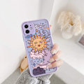 Miniatyrbillede 2 af 4: Kompatibel med iPhone 11 Cover til Klar Frostet PC Bagside 3D Sol Måne Tegnefilm Piger Kvinde og Blød TPU Kofanger Silikone Slankt Cover til
