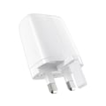 Miniatyrbilde 2 av 5: hoco. NK1 Zhanyou dobbelport PD20W+QC3.0 lader ny britisk standard 18W hurtigladinghode