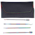 Miniatyrbild 5 av 11: 4-pack Dubbelsidig Nagelbands-Pusher i Rostfritt Stål, Nagelplaneringsverktygssats