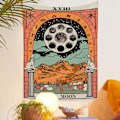 Pikkukuva 2 / 2: Wekity Bohemian-tyylinen seinävaate, esteettinen taide, kodin tausta, kangas, koriste, lahja, tarot-seinävaate, olohuoneen ja makuuhuoneen koriste (QY414-2, 29 x 38 tuumaa)