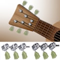 Miniatyrbillede 6 af 8: 3R 3L maskinhoveder streng tuning nøgler stemmeskruer tunere folke/elektrisk guitar sølv