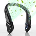 Bladeless Halsventilator - Bærbar Halsventilator med 3 Vindhastigheder, USB Genopladelig Personlig Halsventilator, Håndfrit Design USB Ventilator - Ideel til O Black