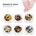 Miniatyrbild 6 av 11: 6 lådor / set ultratunna nagelkonst glitter glänsande paljetter nagelkonst dekorationer DIY-verktyg (A)