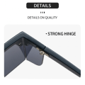 Miniatyrbilde 3 av 5: Oversized Mirror Shield Sport Solbriller Flat Top One Piece Futuristisk Menn Kvinner