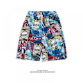 Miniatyrbild 1 av 4: Herrshorts med färgglada tryck för män, badbyxor för varm sommar, sport, löpning, badkläder med meshfoder - DK7006