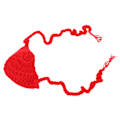 Pikkukuva 4 / 11: Nenänlämmittimen peite, yksi villainen lanka, nukkumiseen, talveen, soittimen tarvikkeet, punainen
