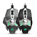 Miniatyrbillede 7 af 9: 7-knaps programmerbar mekanisk gamingmus med farverige lys, kablet mus - sort