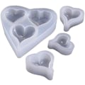 Miniatyrbillede 1 af 6: 6 Stilfulde Dybe Hjerteformede Epoxyforme Over 1\" Størrelse Silikonform UV Harpiks Kærlighedshjerteformede Perler til DIY Håndlavet Nøglering Vedhæng