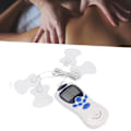 Miniatyrbillede 11 af 11: Muskelstimulator Bærbar Mini Elektronisk Pulsmassager EMS-maskine med 4 puder EU-stik 100-240V