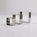 Miniatyrbild 5 av 5: 10/8/6CM rätvinklig fyrkantig rostfri mousse ring tårta form 3-delad bakform (10CM: längd 4 tum 8CM: 3 tum 6CM: 2 tum )