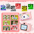 Miniatyrbild 5 av 9: Digitalkamera för barn, med 2,4 tum IPS LCD-skärm, 180° vändbar lins för selfiekamera för barn 3-10 år, julklapp/födelsedagspresent för pojkar och flickor
