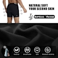 Miniatyrbild 5 av 6: Menu2019s kalsonger Boxer Briefs med fluga Mjuka bekväma andningsbara underkläder för män Multipack Black Black