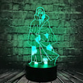 Miniatyrbillede 4 af 5: 3D Natlampe Naruto LED Bordlampe til Drengeværelse Sasuke Bros Itachi Natlys 3D Optisk Illusion Dekoration Stemningslys Sove Lys Hol