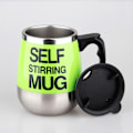 Miniatyrbild 1 av 5: Självrörande mugg Automatisk självblandande rostfritt stål mugg för kaffe/te/varm choklad/mjölk mugg-450ml/15oz Den bästa presenten（grön）