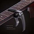 Miniatyrbillede 2 af 9: Holdbar bærbar guitar bas capo klemme bro pin trækker fjernelse tilbehør (glat sort)