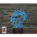 Miniatyrbilde 1 av 8: WJ 3D Surfing Fjernkontroll 16 Farger Nattlys Illusjon Akryl LED Bordlampe Sengelampe Barn Soverom Skrivebord Dekor Bursdagsgaver Leker for Barn