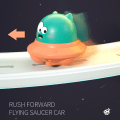 Miniatyrbilde 8 av 8: Ejektor Inertial Toy Pedagogisk Underholdning Mini UFO Form Trekk Tilbake Trykk for å Slide Toy Bil Bursdagsgave(Liten Monster)