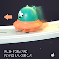 Miniatyrbillede 8 af 8: Ejektion Inertial Legetøj Uddannelsesmæssig Underholdning Mini UFO Form Træk Tilbage Tryk for at Glide Legetøjsbil Fødselsdagsgave(Lille Monster)