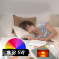 Miniatyrbillede 2 af 5: Solopgangs vækkeur, Wake Up Light Dawn Simulator, Sengetidslampe Multi Color Nattelys med USB-oplader, Søvnhjælp