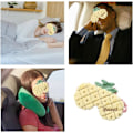Miniatyrbild 2 av 5: Ögonbindel Tecknad Ananas Sovmask Bekväm Sovmask för Lunchrast Sömn Hemresa