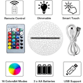 Miniatyrbillede 5 af 8: WJ Lastbil Form 3D LED Natlampe Børnedekoration USB Lampe Soveværelse Sove Lys 16 Farveændring USB Touch Base Gave Legetøj USB Kabel Dekoration Skrivebord