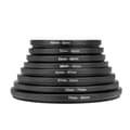 8 st metallstegringar universell linsfilteradapterset 49‑52‑55‑58‑62‑67‑72‑77‑82mm
