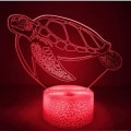 Miniatyrbillede 4 af 7: WJ 3D Havskildpadde Fjernbetjening 16 Farve Natlys Illusion Akryl LED Bordlampe Sengelampe Børns Soveværelse Skrivebord Dekoration Fødselsdag Gaver Legetøj til Børn