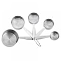 Miniatyrbillede 1 af 5: Rustfrit Stål Målebæger - 5-delt Mål Bæger i Rustfrit Stål Med Opbevaringsring, Køkken 5-delt Rustfrit Stål Målebæger.(5PCS)