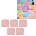 Miniatyrbillede 11 af 11: 5 stk. Transparent Pink Makeup Puff Opbevaringsboks Bærbar Støvfri Åndbar Pudder Puff Beholder Holder