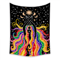 Pikkukuva 1 / 7: Wekity Boho-tyylinen seinävaate, esteettinen taide, kodin taustakangas, sisustuslahja, seinävaate olohuoneeseen ja makuuhuoneeseen (519-1, 51 x 59 tuumaa)