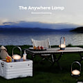 Miniatyrbilde 6 av 6: Trådløs Lantern Bordlampe LED, Bærbar Camping Lanternelykt Dimbar, Berøringslampe Oppladbar for Soverom, Utendørs, 3 Fargetemperaturer red
