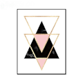 Pikkukuva 4 / 4: Marmorimainen Geometrinen Patchwork 1 Seinätaide Canvas-Tulostus Poster, Yksinkertainen Abstrakti Taidepiirros Deko (3 Kpl Kehystämätöntä, 5''x7'')