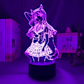 Miniatyrbillede 2 af 7: 3D Illusion Lampe Anime LED Natlampe Nekopara Maple Natlamper til Stue Soveværelse Dekoration USB Skrivebordslampe 7/16 Farve med Fjernbetjening Katt Lady Paradise-B