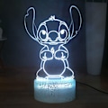 Miniatyrbillede 8 af 8: Smuk Stitch 3D LED-nattelys, tegneserie Lilo & Stitch bordlampe, pigers skrivebordslampe, baby soveværelse sovende nattelampe, sengebordslampe, fødselsdagslys