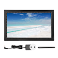Miniatyrbild 1 av 11: 15,6 tum WiFi digital fotoram IPS HD pekskärm smart moln fotoram stöd 2,4G WIFI automatisk rotera 100‑240V EU-kontakt