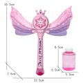 Miniatyrbillede 2 af 6: Princess Magic Bubble Wand, Børns batteridrevne boblemaskine, Lys- og musikboblemaskine og boblepuster, Udendørs fest fødselsdag bu