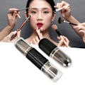 Miniatyrbillede 11 af 11: Dobbelt Hoved Retractable Pudderbørste Bærbar Delikat Bløde Børster 360° Rotation Retractable Makeup Børste til Hjemmet
