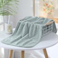 Miniatyrbild 2 av 6: Ultramjuk handduksset - Snabbtorkande 4 tvättlappar i mikrofiberkorallfleece, mycket absorberande handduk för bad, fitness, badrum, grön