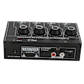 Miniatyrbillede 8 af 11: Hovedetelefonforstærker Splitter 4 Kanals Stereo Output RCA Input Mini Switcher 220VAC