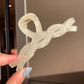 Pikkukuva 4 / 7: Hiuspinni Frosted Simple Temperament Hiuspinni Hai Clip Takana Päässä Hiukset 3 Kpl -----Keltainen