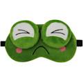 Miniatyrbild 1 av 7: Rolig Groda Sömnmask Mjuk Plysch Justerbar Blindfold Ögonmask Skydd med Återanvändbar för Män Kvinnor Barn