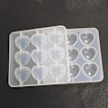 Miniatyrbild 4 av 4: Hjärta Epoxy Form Silikonform 9st 3 x 2,8cm Resin Love Hjärta Form DIY Hantverk för Nyckelringtillverkning, 1cm Djup