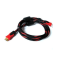 Miniatyrbillede 1 af 5: 1,5 m dobbelt net dobbelt ring egnet til HDMI til HDMI high-definition kabel understøtter 1080 vævet mesh guldbelægning，2pack