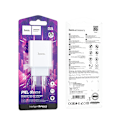 Miniatyrbilde 5 av 5: hoco. C97A Europeisk standard PD20W+QC3.0 lader for iPhone13 mobiltelefon hurtiglading hode